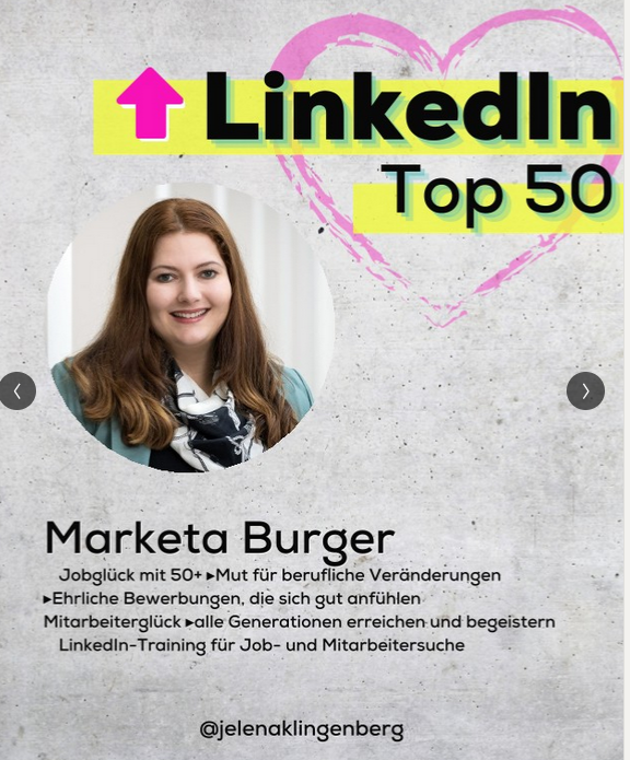 Marketa Burger, LinkedIn Top50